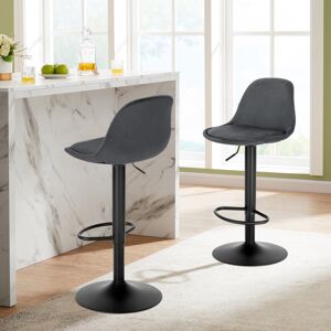 Borough Wharf Kovary Swivel Adjustable Height Stool Dark Grey 38.5cm W X 38.5cm D Borough Wharf Kovary Swivel Adjustable Height Stool Dark Grey 38.5cm W X 38.5cm D