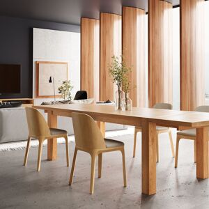 Ebern Designs Farragut Solid Oak Dining Table Oak Wood 75cm H x 180cm L x 80cm W Ebern Designs Farragut Solid Oak Dining Table Oak Wood 75cm H x 180cm L x 80cm W