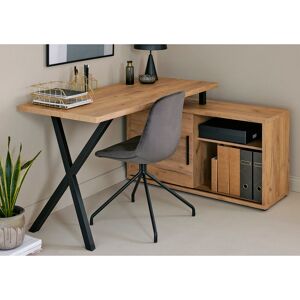 Rio Adesuwa 150Cm W L-Shape Computer Desk with Cabinet Light Brown 74cm H X 150cm W X 110cm D Rio Adesuwa 150Cm W L-Shape Computer Desk with Cabinet Light Brown 74cm H X 150cm W X 110cm D