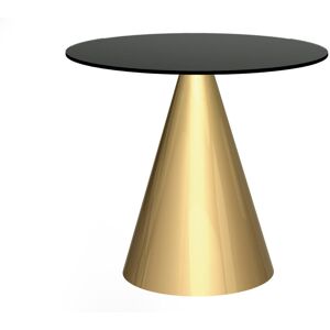 Ebern Designs Bedminster Pedestal Dining Table Black/Brass 72.8cm H x 110cm W x 110cm L Ebern Designs Bedminster Pedestal Dining Table Black/Brass 72.8cm H x 110cm W x 110cm L