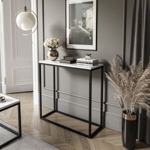 Zipcode Design Burmaster Console Table Modern Black/White 80cm H x 100cm W x 30cm D Zipcode Design Burmaster Console Table Modern Black/White 80cm H x 100cm W x 30cm D