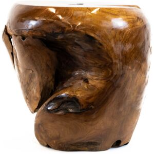 Alpen Home Burruss Solid Wood Stool Brown 43cm H X 50cm W X 50cm D Alpen Home Burruss Solid Wood Stool Brown 43cm H X 50cm W X 50cm D