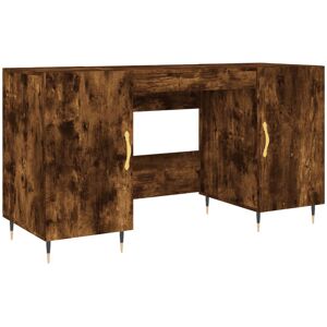 Fairmont Park Fidler 140cm W Rectangle Writing Desk with and Cabinet Smoked Oak/Black 75cm H X 140cm W X 50cm D Fairmont Park Fidler 140cm W Rectangle Writing Desk with and Cabinet Smoked Oak/Black 75cm H X 140cm W X 50cm D