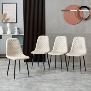 George Oliver Kaylani Modern Upholstered Dining Chair Beige Suede/Black 84.5cm H X 44cm W X 40cm D George Oliver Kaylani Modern Upholstered Dining Chair Beige Suede/Black 84.5cm H X 44cm W X 40cm D