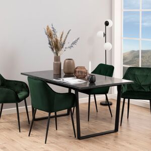Brayden Studio Barayon Dining Table Black 74 H x 160 L x 90 W cm Brayden Studio Barayon Dining Table Black 74 H x 160 L x 90 W cm