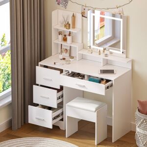 Metro Breiana Dressing Table White 137.5cm H X 99.5cm W X 40cm D Metro Breiana Dressing Table White 137.5cm H X 99.5cm W X 40cm D