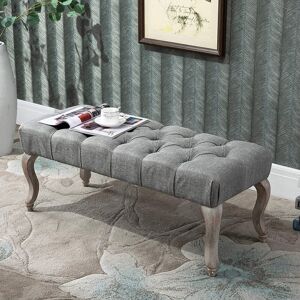 Lily Manor Dubreuil Upholstered Bench Grey 42cm H X 100cm W X 40cm D Lily Manor Dubreuil Upholstered Bench Grey 42cm H X 100cm W X 40cm D