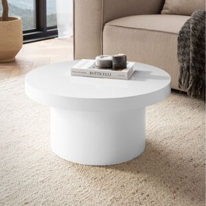 Latitude Run Coffee table white 60 cm high gloss living room table round small White 30cm H X 60cm W X 60cm D Latitude Run Coffee table white 60 cm high gloss living room table round small White 30cm H X 60cm W X 60cm D