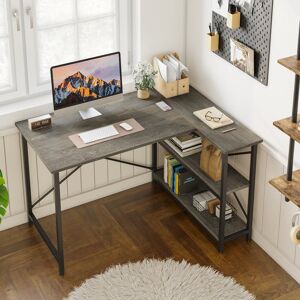 Borough Wharf L-Shaped Desk (120 or 140cm x 90cm) Corner Desk with Adjustable Shelves by Aliff Grey 74cm H x 120cm W x 90cm D Borough Wharf L-Shaped Desk (120 or 140cm x 90cm) Corner Desk with Adjustable Shelves by Aliff Grey 74cm H x 120cm W x 90cm D