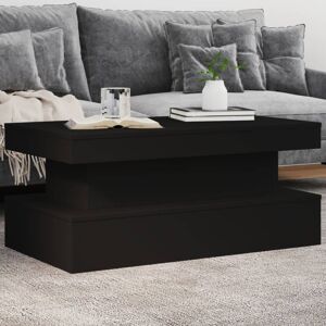 Metro Lane Coffee Table With LED Lights 90X50x40 Cm Black 40cm H X 90cm W X 50cm D Metro Lane Coffee Table With LED Lights 90X50x40 Cm Black 40cm H X 90cm W X 50cm D
