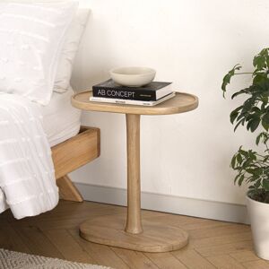 Alpen Home Amorsolo Solid Wood C Shape Pedestal Side Table Blonde Natural 55.75cm H X 50.75cm W X 33cm D Alpen Home Amorsolo Solid Wood C Shape Pedestal Side Table Blonde Natural 55.75cm H X 50.75cm W X 33cm D