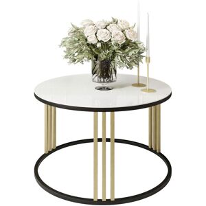 Fairmont Park Strock Frame Coffee Table White Glass/Black/Gold 48cm H X 70cm W X 70cm D Fairmont Park Strock Frame Coffee Table White Glass/Black/Gold 48cm H X 70cm W X 70cm D