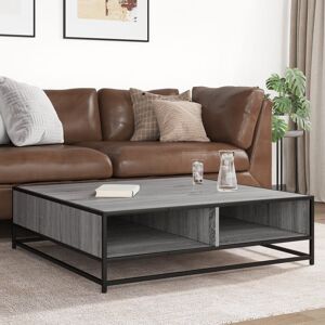 Latitude Run Coffee Table Sonoma Oak 80X80x30 Cm Engineered Wood And Metal Grey 30" H x 100" L x 100" W Latitude Run Coffee Table Sonoma Oak 80X80x30 Cm Engineered Wood And Metal Grey 30" H x 100" L x 100" W