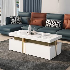 Ivy Bronx Chalsea Coffee Table with Storage White 40cm H X 100cm W X 50cm D Ivy Bronx Chalsea Coffee Table with Storage White 40cm H X 100cm W X 50cm D