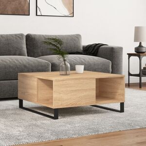 Metro Babli Coffee Table 80x80x36.5 cm Engineered Wood Sonoma Oak 36.5cm H X 80cm W X 80cm D Metro Babli Coffee Table 80x80x36.5 cm Engineered Wood Sonoma Oak 36.5cm H X 80cm W X 80cm D