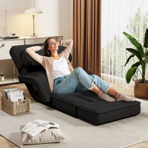 17 Stories Floor Chair Adjustable Folding Lazy Accent Chairs Bed With Armrests Black 53cm H X 180cm W X 57cm D 17 Stories Floor Chair Adjustable Folding Lazy Accent Chairs Bed With Armrests Black 53cm H X 180cm W X 57cm D