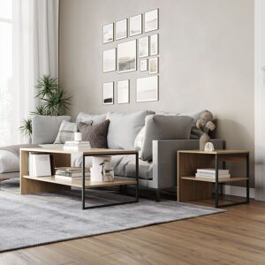 Borough Wharf Agace Solid Wood Living Room Table Set Oak Borough Wharf Agace Solid Wood Living Room Table Set Oak