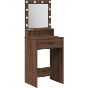 17 Stories Brown Oak MDF Wood 41 X 135 Cm Mirror Vanity Table Brown Oak 135cm H X 100cm W X 41cm D 17 Stories Brown Oak MDF Wood 41 X 135 Cm Mirror Vanity Table Brown Oak 135cm H X 100cm W X 41cm D