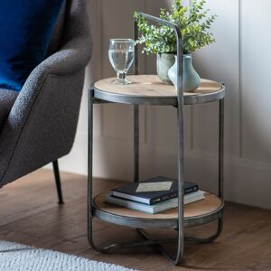 Gallery Direct Cross Legs End Table Natural 73cm H X 43cm W X 43cm D Gallery Direct Cross Legs End Table Natural 73cm H X 43cm W X 43cm D