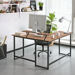 Trent Austin Design Evelin L-Shape Desk Rustic Brown 91.5cm H X 130cm W X 140cm D Trent Austin Design Evelin L-Shape Desk Rustic Brown 91.5cm H X 130cm W X 140cm D