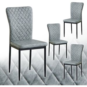 Metro Modern Faux Leather/PU/Suede/Velvet Upholstered Dining Chair Tufted High Back Black/Dark Grey PU 92cm H X 41cm W X 52cm D Metro Modern Faux Leather/PU/Suede/Velvet Upholstered Dining Chair Tufted High Back Black/Dark Grey PU 92cm H X 41cm W X 52cm D