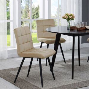 Zipcode Design Leann Tufted Velvet Upholstered Back Side Chair Cream Velvet 81.5cm H X 43cm W X 56.4cm D Zipcode Design Leann Tufted Velvet Upholstered Back Side Chair Cream Velvet 81.5cm H X 43cm W X 56.4cm D