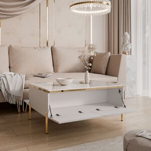 Fairmont Park Chenelle coffee table Gold;White 46cm H x 90cm W x 60cm D Fairmont Park Chenelle coffee table Gold;White 46cm H x 90cm W x 60cm D