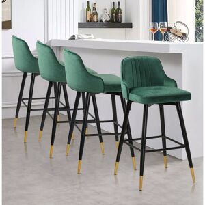 Canora Grey 65Cm Swivel Velvet Upholstered Counter & Bar Stool With Solid Metal Frame Green 90cm H X 51.5cm W X 51.5cm D Canora Grey 65Cm Swivel Velvet Upholstered Counter & Bar Stool With Solid Metal Frame Green 90cm H X 51.5cm W X 51.5cm D