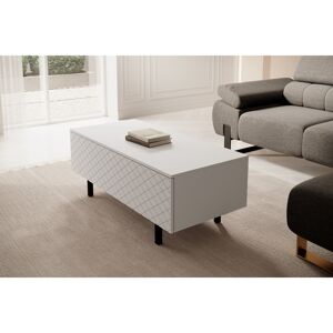 Canora Grey Aset Coffee Table White/Black 46cm H X 120cm W X 55cm D Canora Grey Aset Coffee Table White/Black 46cm H X 120cm W X 55cm D