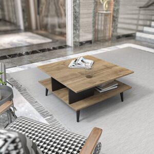 Blue Elephant Akya Coffee Table with Storage Walnut 44cm H X 89cm W X 89cm D Blue Elephant Akya Coffee Table with Storage Walnut 44cm H X 89cm W X 89cm D