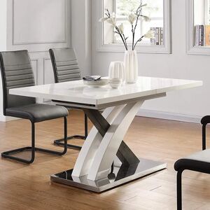 Ebern Designs Valles Extendable Dining Table brown/gray/white 76.0 H cm