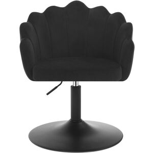 Fairmont Park Dressing Table Chair, Stool With Backrest, Make-Up Chair, Flower Shape, Stool Height-Adjustable, Rotatable, Velvet, Metal Velvet/Black Fairmont Park Dressing Table Chair, Stool With Backrest, Make-Up Chair, Flower Shape, Stool Height-Adjustable, Rotatable, Velvet, Metal Velvet/Black