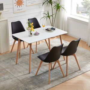 Norden Home Dining Chairs, Black Natrual 81cm H X 46cm W X 43cm D Norden Home Dining Chairs, Black Natrual 81cm H X 46cm W X 43cm D