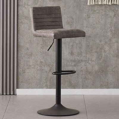 Borough Wharf Tashina Vintage Suede Upholstered Bar Stool Height Adjustable Single 360 Swivel Grey 40cm W X 40cm D Borough Wharf Tashina Vintage Suede Upholstered Bar Stool Height Adjustable Single 360 Swivel Grey 40cm W X 40cm D