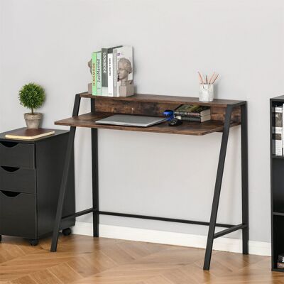 Borough Wharf Emerfield Rectangle Writing Desk Brown/Black 85 x 100 x 45 Borough Wharf Emerfield Rectangle Writing Desk Brown/Black 85 x 100 x 45