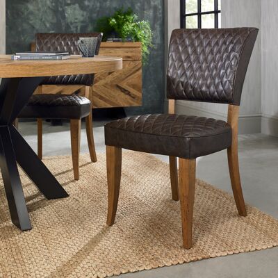 Marlow Home Co. Mahaney Side Chair in Old West Vintage Rustic Oak 91cm H X 48.2cm W X 65.2cm D Marlow Home Co. Mahaney Side Chair in Old West Vintage Rustic Oak 91cm H X 48.2cm W X 65.2cm D