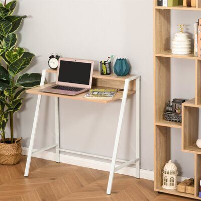 Borough Wharf Emerfield Rectangle Writing Desk Oak/White 85 x 84 x 45 Borough Wharf Emerfield Rectangle Writing Desk Oak/White 85 x 84 x 45