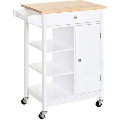 August Grove Richards Kitchen Trolley White 86.5cm H X 66cm W X 39.5cm D August Grove Richards Kitchen Trolley White 86.5cm H X 66cm W X 39.5cm D