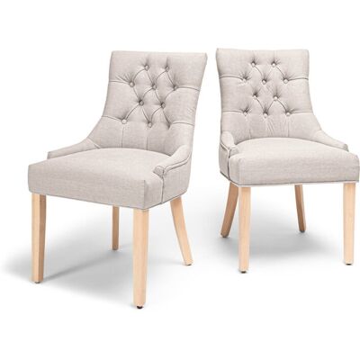 Ophelia & Co. Norval Upholstered Dining Chair White Wash /Soft Beige 92cm H X 56cm W X 65cm D Ophelia & Co. Norval Upholstered Dining Chair White Wash /Soft Beige 92cm H X 56cm W X 65cm D