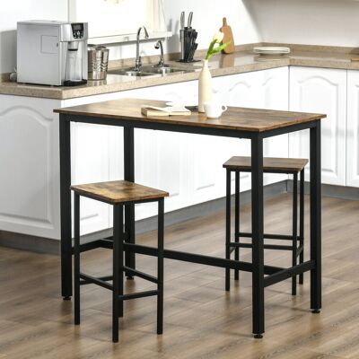 Rio Miky 2 - Person Dining Set Brown 2 Rio Miky 2 - Person Dining Set Brown 2