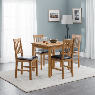 Three Posts Carmel Extendable Solid Oak Dining Table Oak Three Posts Carmel Extendable Solid Oak Dining Table Oak
