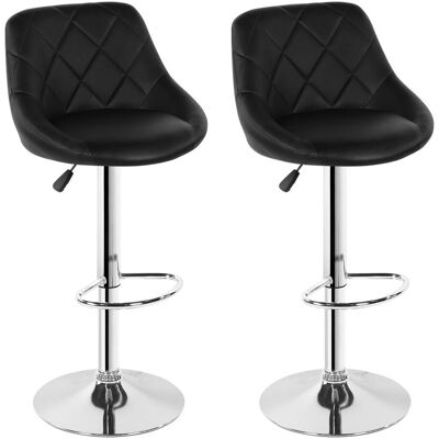 17 Stories Erric Height Adjustable Swivel Bar Stool Set of 2 Black 104cm H X 47cm W X 38cm D 17 Stories Erric Height Adjustable Swivel Bar Stool Set of 2 Black 104cm H X 47cm W X 38cm D