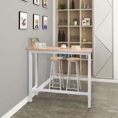 Ebern Designs Dequinton Rectangular 120cm L x cm W Dining Table White/Light Oak H100 x L140 x W40cm Ebern Designs Dequinton Rectangular 120cm L x cm W Dining Table White/Light Oak H100 x L140 x W40cm