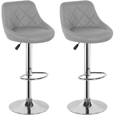 17 Stories Erric Height Adjustable Swivel Bar Stool Set of 2 Grey 104cm H X 47cm W X 38cm D 17 Stories Erric Height Adjustable Swivel Bar Stool Set of 2 Grey 104cm H X 47cm W X 38cm D