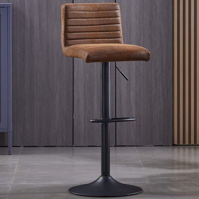 Borough Wharf Tashina Vintage Suede Upholstered Bar Stool Height Adjustable Single 360 Swivel Brown 40cm W X 40cm D Borough Wharf Tashina Vintage Suede Upholstered Bar Stool Height Adjustable Single 360 Swivel Brown 40cm W X 40cm D