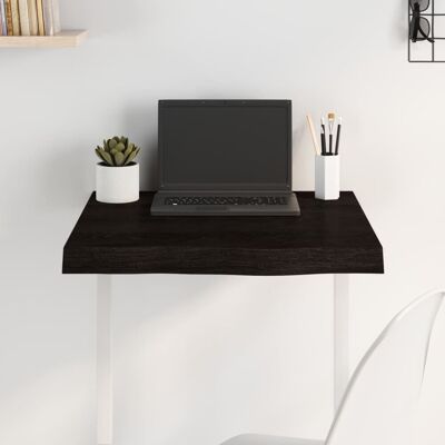 Alpen Home Table Top Solid Wood Oak Dark Brown 60cm H x 60cm W x 6cm D Alpen Home Table Top Solid Wood Oak Dark Brown 60cm H x 60cm W x 6cm D