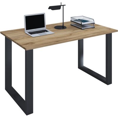 17 Stories "Lona" desk, U-shaped base Dark Brown/Black 76cm H x 110cm W x 80cm D 17 Stories "Lona" desk, U-shaped base Dark Brown/Black 76cm H x 110cm W x 80cm D
