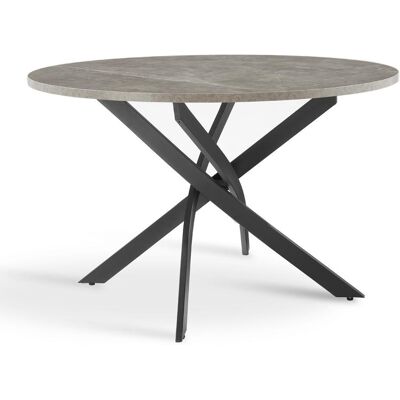 Borough Wharf Gundolf 6 Seater Round Concrete Effect Dining Table Grey 75cm H x 100cm L x 100cm W Borough Wharf Gundolf 6 Seater Round Concrete Effect Dining Table Grey 75cm H x 100cm L x 100cm W