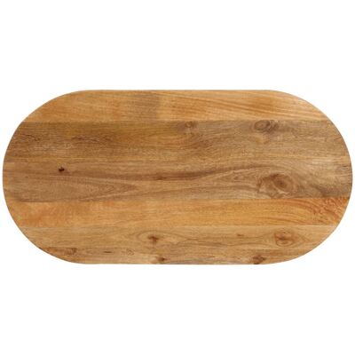 Alpen Home Table Top Oval Solid Wood Mango Oak 2.5cm H x 100cm W x 50cm D Alpen Home Table Top Oval Solid Wood Mango Oak 2.5cm H x 100cm W x 50cm D