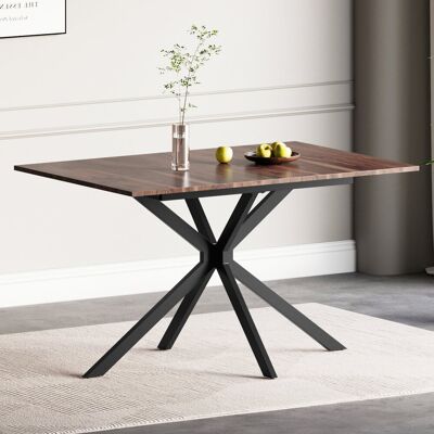 George Oliver Extendable Dining Table,120-160 Cm Rectangular Concrete Effect Kitchen Table For Dining Room, Kitchen,restaurant Brown Wood George Oliver Extendable Dining Table,120-160 Cm Rectangular Concrete Effect Kitchen Table For Dining Room, Kitchen,restaurant Brown Wood